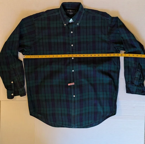 Ralph Lauren Blaire 100% Cotton Long Sleeve Black Watch Plaid Shirt - Picture 4 of 11